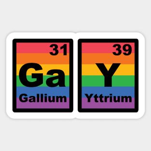 The gay periodic table Sticker